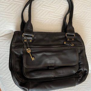 Black Leather Fossil Handbag